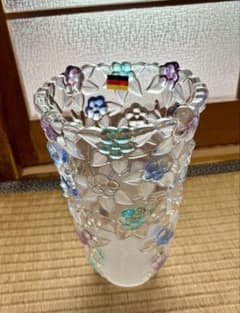ドイツ製 ガラス花瓶 フラワーベースのサムネイル