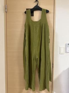 kastane バックリボン サロペット オールインワン グリーン