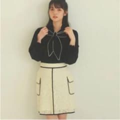 【AnMILLE】レース台形バイカラーSKのサムネイル