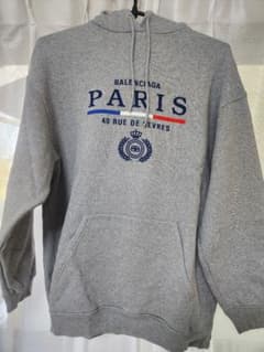 BALENCIAGA PARIS フード付きパーカー グレー