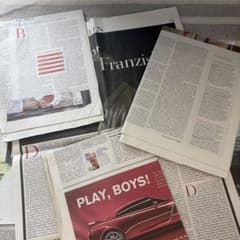 ドイツ語 新聞紙 インテリア ペーパー 英語 英字新聞のサムネイル