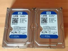 WD Blue 1TB HDD WD10EEX 2台セットのサムネイル