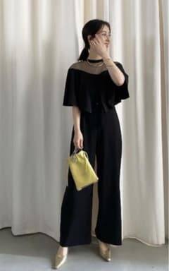 【新品タグ付】 AMERI CURTAIN SHOULDER ROMPERSのサムネイル