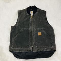 【USA製】Carhartt ダックベスト V02 ONX 腰ゴム tall 黒 USA製 V02 ONX Carhartt Vest ダックベスト 腰ゴム - メルカリ