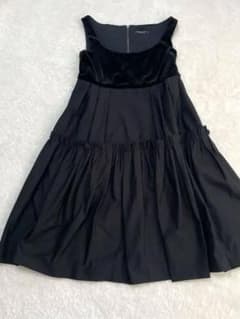 美品】 フォクシー ベロア ロングワンピース ブラック サイズ 38 