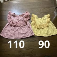 お揃い　110  90   トップス　petit mainのサムネイル