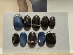 ハンドメイド ネイルチップ 夜空のサムネイル
