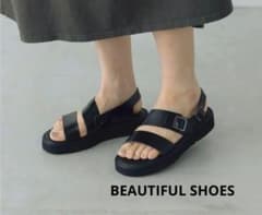 BEAUTIFUL SHOES ブラック ストラップ サンダルのサムネイル