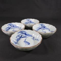 なます皿 染付 4枚 鶴亀 松竹梅 美品 古伊万里 スレ僅か なます皿 染付 4枚 鶴亀 松竹梅 美品 古伊万里 スレ僅か - メルカリ