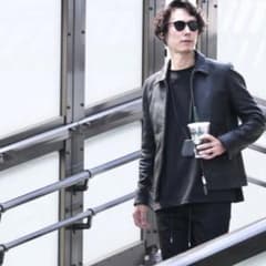 ジュンハシモト ディアスキン ZIP LEATHER SHIRTS ライダースのサムネイル