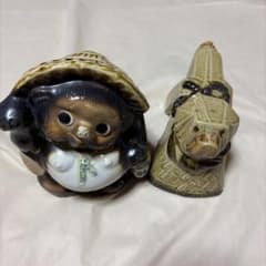 狸の置物 貯金箱・土佐犬 - メルカリ