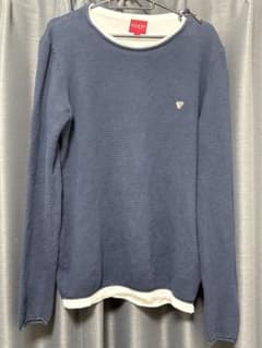 GUESS 長袖ニット ネイビー レイヤード風のサムネイル