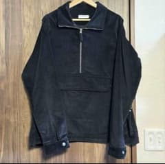 野宿様専用　黒 コーデュロイ ハーフジップジャケットのサムネイル