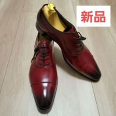 新品 マドラス madras 革靴 ストレートチップ 赤 レッド 25cm - メルカリ