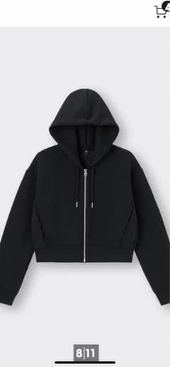 新品未使用GUパーカー  黒のサムネイル