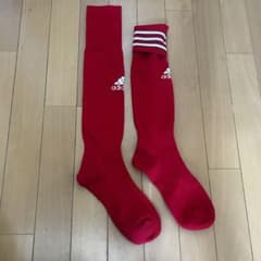 アディダス サッカーソックス ロングソックス赤のサムネイル