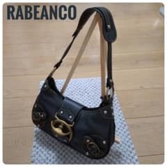 美品RABEANCOラビアンコショルダーホーボー肩掛Y2K黒