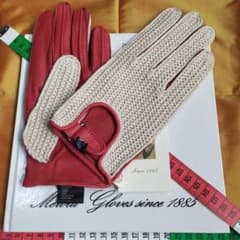 メローラ ディア赤メッシュドライビンググローブ フェラーリ別注元