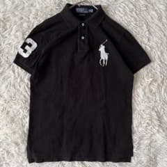 美品✨】ポロバイラルフローレン ビッグポニー ポロシャツ 黒 swag M