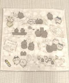《新品》映画ちいかわ 刺繍入りガーゼハンカチ（ヒトハとフタバ）のサムネイル