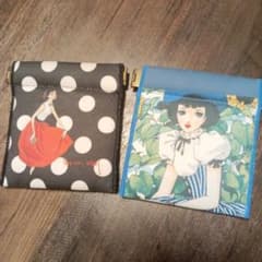 イラスト入り ミニポーチ 2点セットのサムネイル