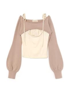 トップス Andmary Sophia layered tops pink Andmary Sophia layered tops pink - メルカリ