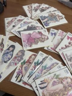 海外作家EUNDI 女の子ステッカーe_3のサムネイル