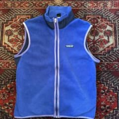 희귀 90s USA제 파타고니아 PEF 양털 베스트 M 블루