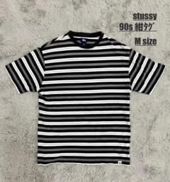 人気カラー◎】STUSSY/90s/紺タグ/マルチボーダー/Tシャツ/黒/M - メルカリ