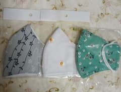 ハンドメイド 刺繍マスク 3枚セット - 5