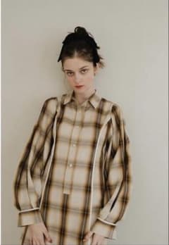 PINUE チェックシャツワンピース IVORY PINUE チェックシャツワンピース IVORY - メルカリ