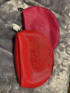 Dior 非売品　ハーフムーンポーチ 赤 ピンク セットのサムネイル