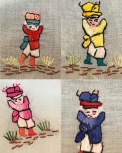 最終セール！シノワズリな手刺繍のティッシュカバー♡のサムネイル