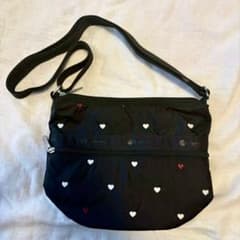 新品未使用】レスポートサック レッド/ホワイトハートEMB ショルダー 