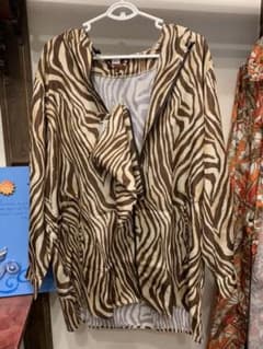 ゼブラ柄ショートレインコートのサムネイル