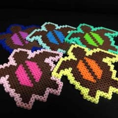 アイロンビーズ コースター ホヌ 2枚からのサムネイル
