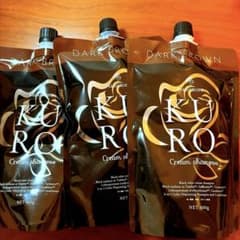 KURO Cream Shampoo ダークブラウン 400g 3本セット - メルカリ