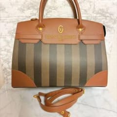 GIANNI VALENTINO 2way ショルダー、ハンドバッグ ストライプのサムネイル