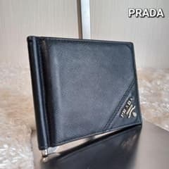 ✨美品✨ PRADA プラダ サフィアーノ マネークリップ ブラック - メルカリ