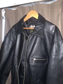 oldstussy stussy レザージャケット　90sのサムネイル