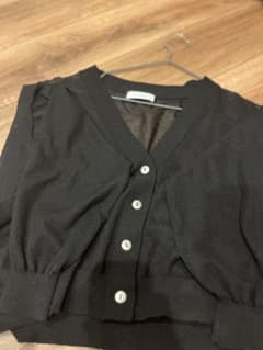 PAGEBOY ブラック 長袖 シアーカーディガンのサムネイル