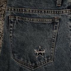 Supreme デニムパンツ 黒 星型刺繍 スター刺繍 Supreme 黒 デニムパンツ アメリカ製 星型刺繍 スター刺繍