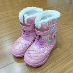 瞬足レモンパイ スノーブーツ 18cm ピンク 光りますのサムネイル