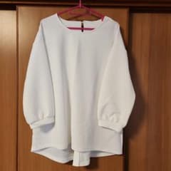カットソー　白　七分袖のサムネイル
