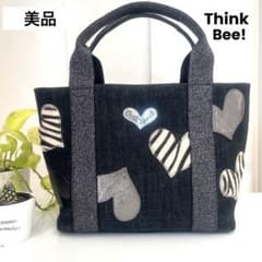 美品】thank Bee! アニマルハート ブラックデニム バスケット - メルカリ