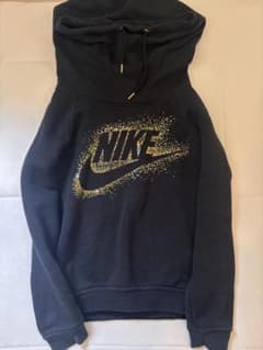 NIKE パーカー ブラック ゴールドロゴ Sサイズのサムネイル