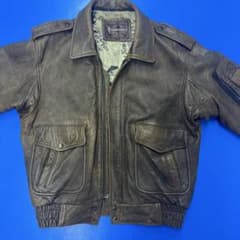 OLD ANTHONY ブラウンレザージャケット Mサイズのサムネイル