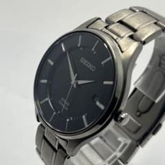 SEIKO チタン V157-0BX0 ブラック ラウンド ソーラー 超軽量 - メルカリ
