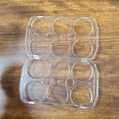 冷蔵庫卵ケース 6個用 透明 プラスチック 保存容器2セットのサムネイル