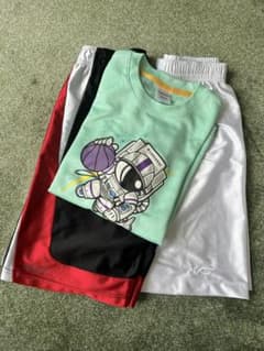 【150cm】CONVERSEバスケTシャツとバスパン2枚セットのサムネイル